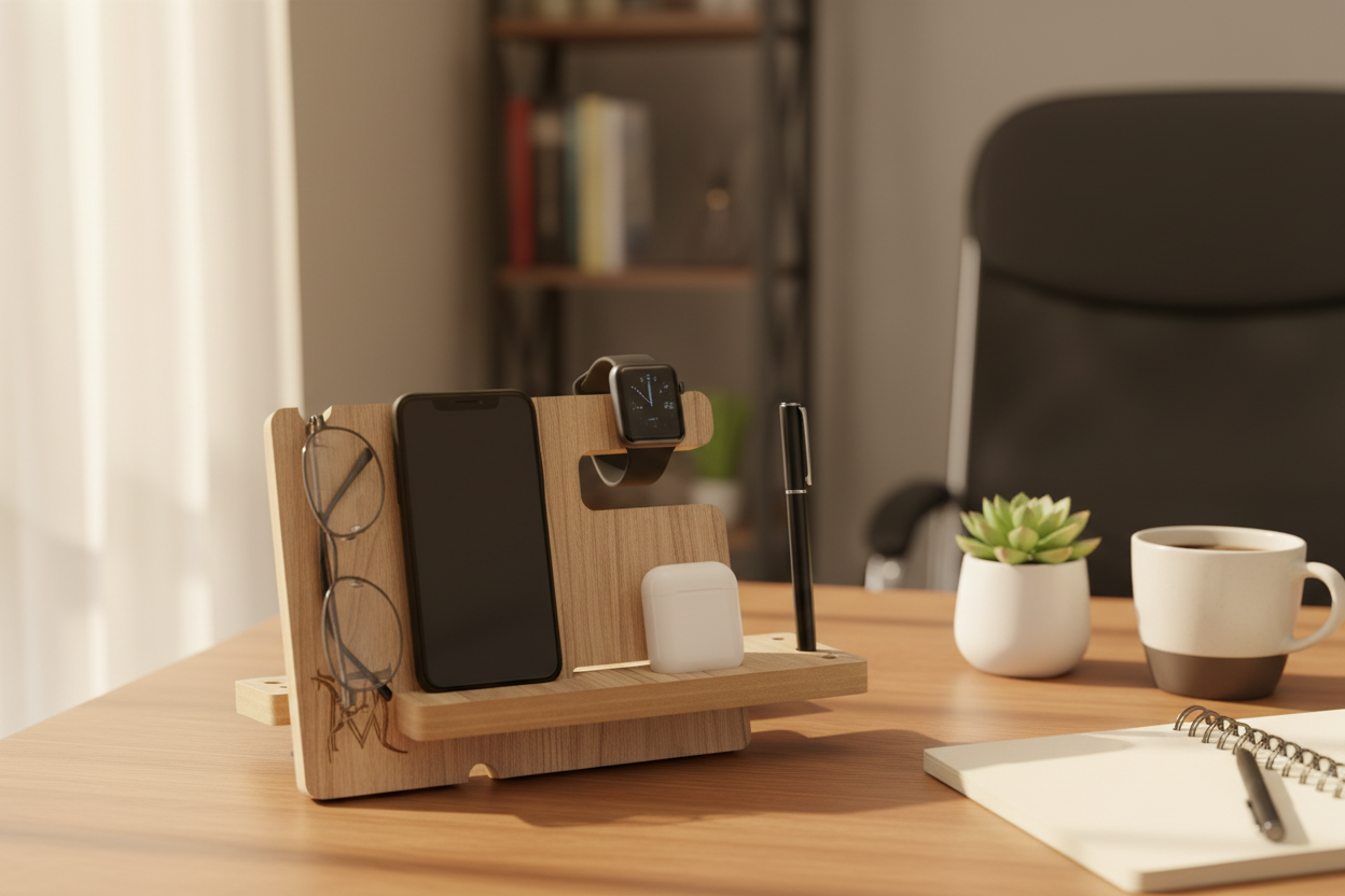 منظم مكتب خشبي