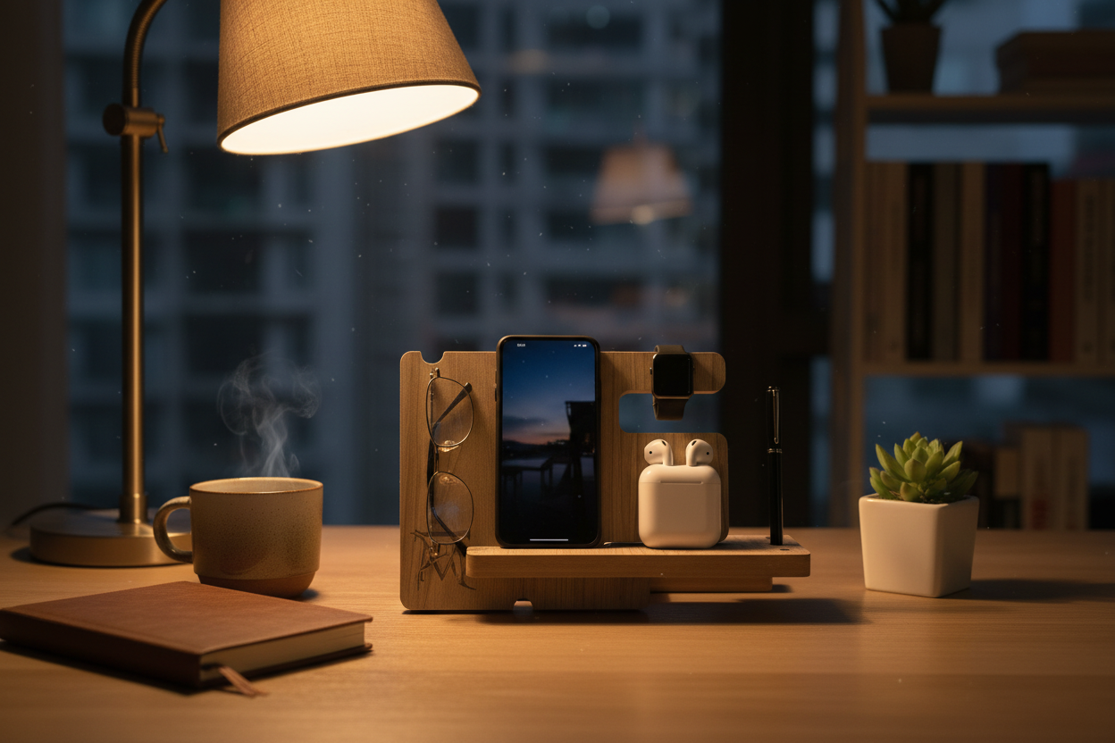 منظم مكتب خشبي